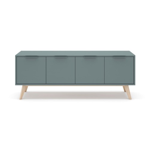 Comodă TV verde cenușiu 140x53 cm Pisco – Marckeric
