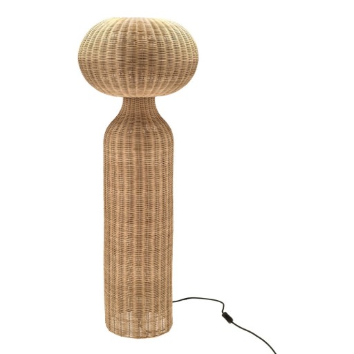 Lampadar în culoare naturală cu abajur din ratan (înălțime 130 cm) Vinka – Villa Collection