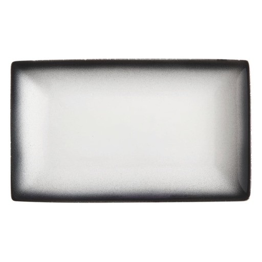 Farfurie din ceramică Maxwell & Williams Caviar, 27,5 x 16 cm, alb - negru