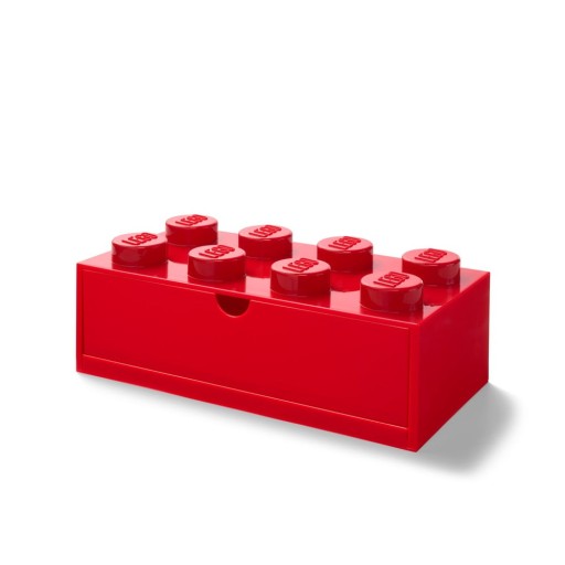 Cutie cu sertar pentru birou LEGO®, 31 x 16 cm, roșu