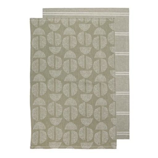 Prosoape de bucătărie din bumbac 2 buc. 45x70 cm Splice Moss – Ladelle