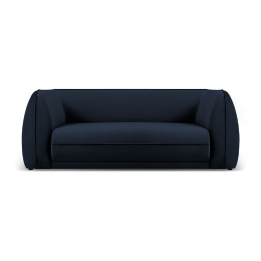 Canapea albastru-închis cu tapițerie din catifea 190 cm Lando – Micadoni Home