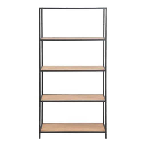 Bibliotecă în decor de stejar sălbatic Actona Seaford, înălțime 150 cm