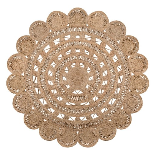 Covor în culoare naturală rotund din iută ø 150 cm Eden – Flair Rugs