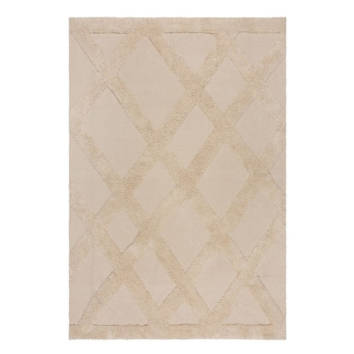Covor bej din bumbac 200x290 cm Tessa Diamond – Flair Rugs