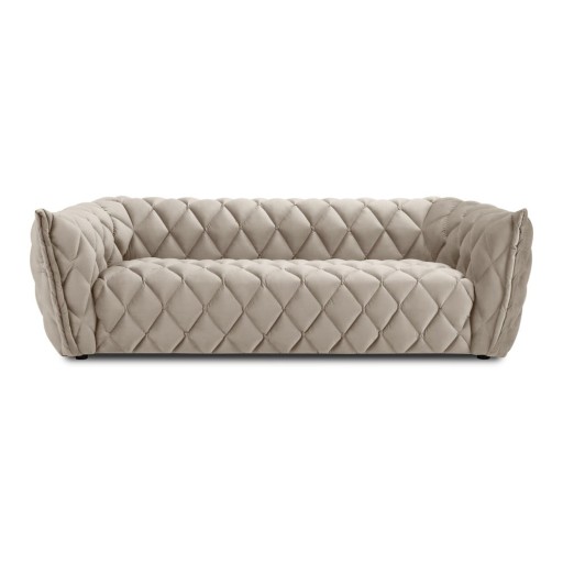 Canapea albă/crem cu tapițerie din catifea 228 cm Flandrin – Interieurs 86