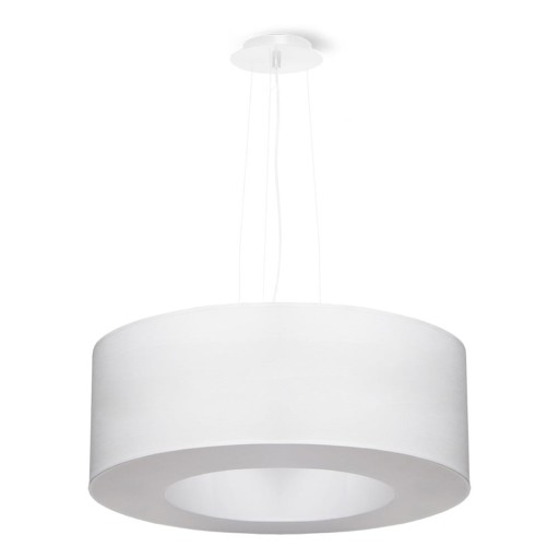 Lustră albă cu abajur textil ø 50 cm Galata – Nice Lamps