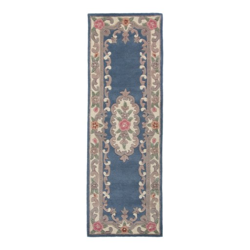 Covor din lână Flair Rugs Aubusson, 67 x 210 cm, albastru