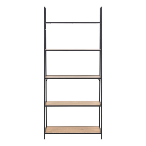 Bibliotecă în decor de lemn de stejar sălbatic Actona Seaford, 77 x 174,5 cm