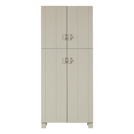 Șifonier gri deschis din lemn de pin 90x210 cm Mees – Basiclabel