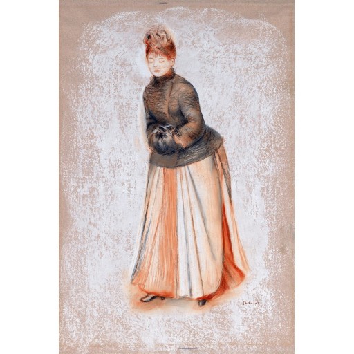 Reproducere tablou Auguste Renoir - Young Woman with a Muff, 40 x 60 cm