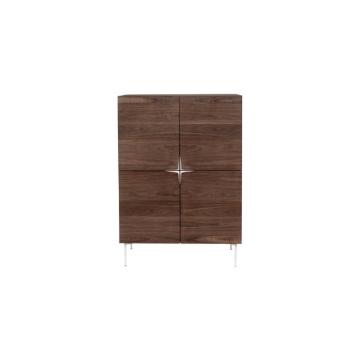 Servantă cu decor din lemn de nuc Woodman Flop, 100 x 140 cm, maro