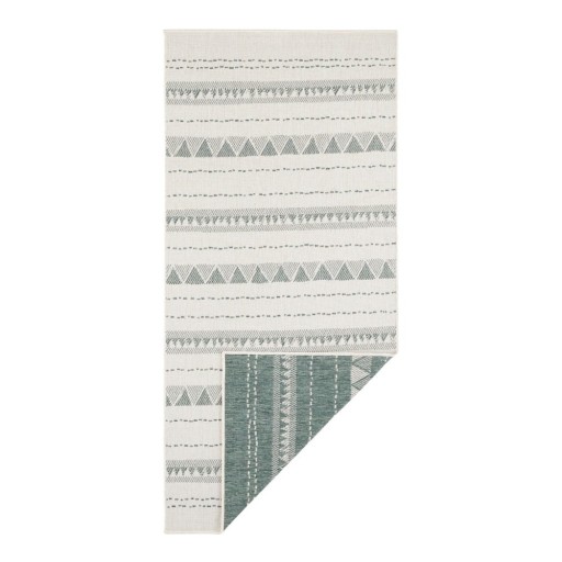 Covor adecvat pentru exterior NORTHRUGS Bahamas, 80 x 250 cm, verde-crem