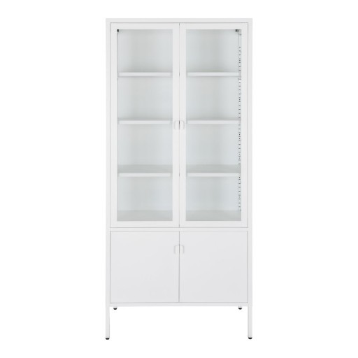 Vitrină albă din metal 80x180 cm Brisbane – House Nordic