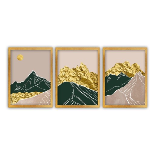 Set 3 tablouri Vavien Artwork Landscape, 35 x 45 cm