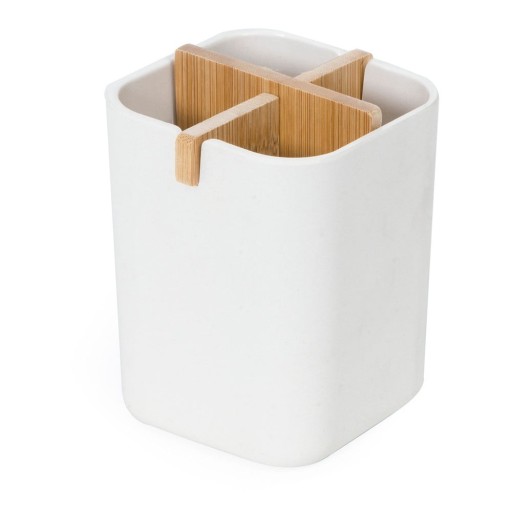 Organizator pentru baie Compactor Ecologic, 8,4 x 7,8 cm, alb