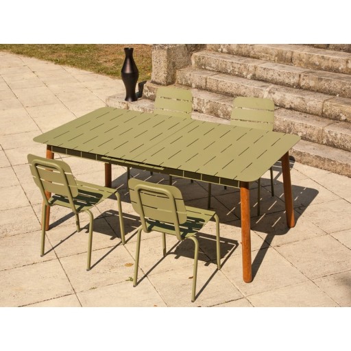 Set mobilier metalic de grădină Ezeis Alicante, verde olive