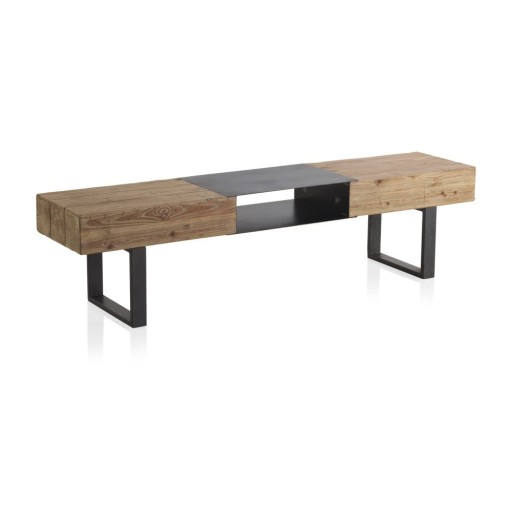 Comodă TV cu picioare metalice Geese Robust, 180 x 40 cm