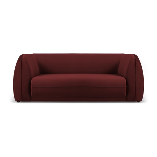 Canapea roșie cu tapițerie din catifea 190 cm Lando – Micadoni Home