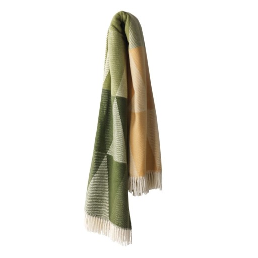Pled din amestec de bumbac Euromant Pisa, 140 x 180 cm, verde