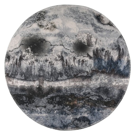 Covor gri lavabil rotund ø 120 cm – Vitaus