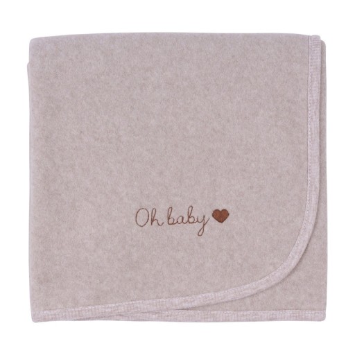 Pătură pentru copii bej din bumbac organic 75x90 cm Organic – Malomi Kids