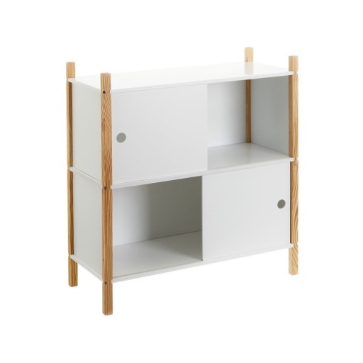 Bibliotecă de copii albă cu ușă glisantă 70x77 cm – Casa Selección