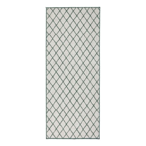 Covor adecvat pentru exterior NORTHRUGS Malaga, 80 x 250 cm, verde - crem