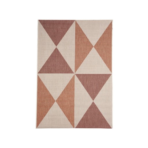 Covor adecvat pentru exterior Floorita Geo, 160 x 230 cm, bej - portocaliu