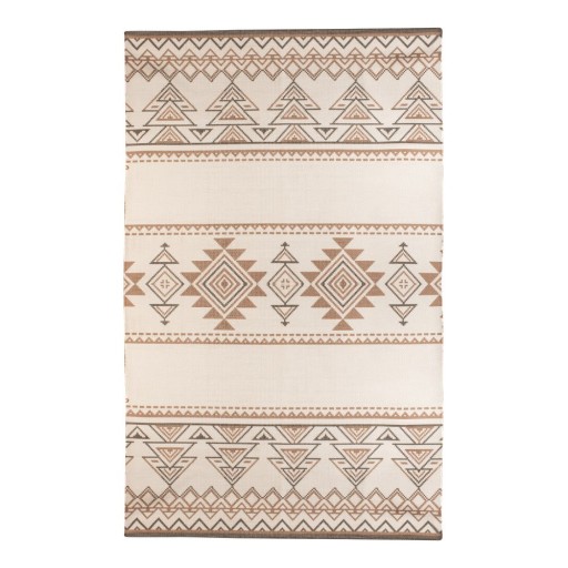 Covor reversibil pentru exterior din plastic reciclat Green Decore Afra, 120 x 180 cm, bej-maro