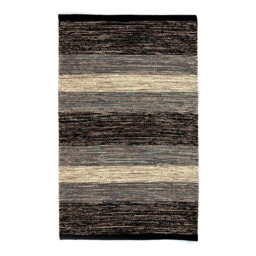Covor din bumbac Webtappeti Happy, 55 x 180 cm, negru-gri