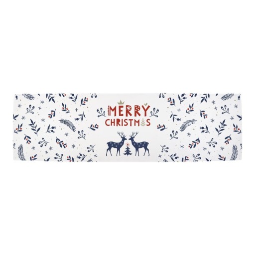 Napron de Crăciun din bumbac 140x40 cm Merry Blue Christmas - Butter Kings