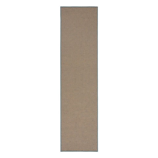 Covor tip traversă albastru/în culoare naturală din iută 60x230 cm Diamond – Flair Rugs
