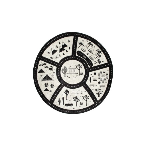 Covor copii Black City, ⌀ 140 cm