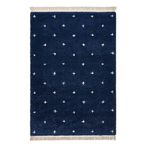 Covor Think Rugs Boho Dots, 120 x 170 cm, albastru