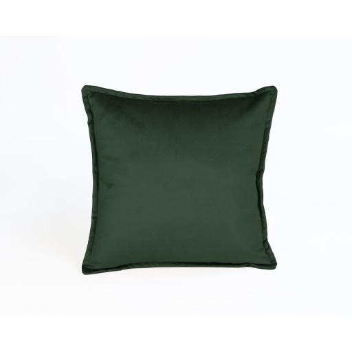 Pernă cu husă din catifea Velvet Atelier Tercio, 45 x 45 cm, verde închis