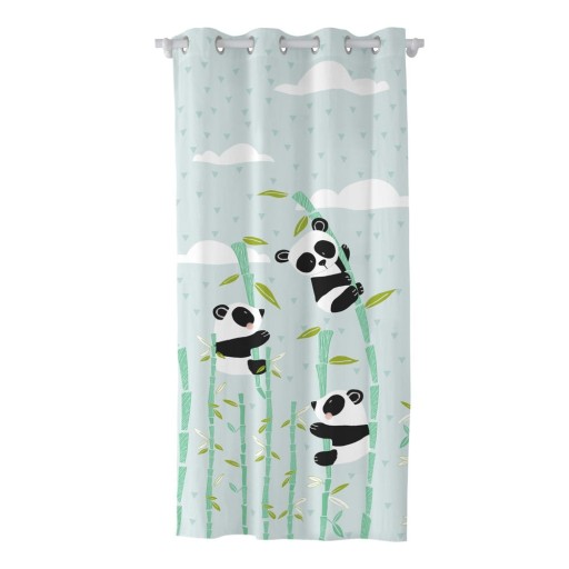 Draperie din bumbac pentru copii Moshi Moshi Panda Garden, 140 x 265 cm