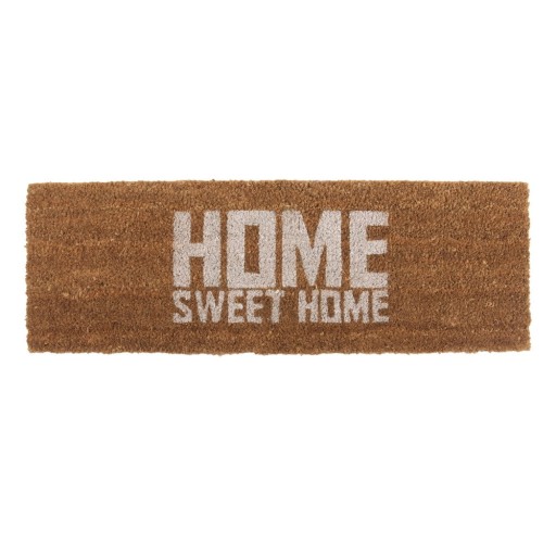 Preș PT LIVING Home Sweet Coir, 75 x 26 cm, alb maro