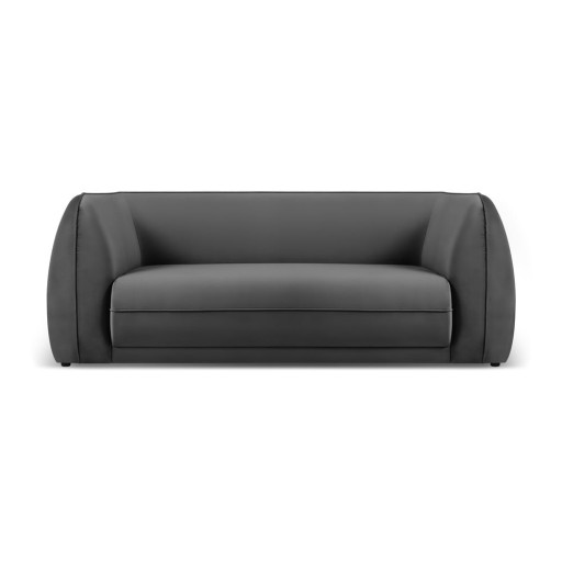 Canapea gri închis cu tapițerie din catifea 190 cm Lando – Micadoni Home
