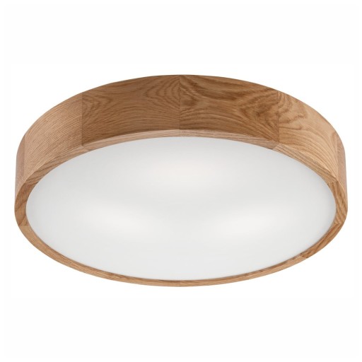 Plafonieră maro cu abajur din sticlă ø 47 cm Eveline – LAMKUR