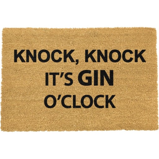 Covoraș intrare din fibre de cocos Artsy Doormats Gin O'Clock, 40 x 60 cm