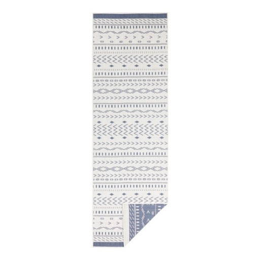 Covor adecvat pentru exterior NORTHRUGS Twin Daro, 350 x 80 cm, albastru-crem