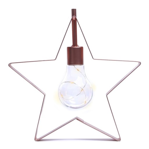 Decorațiune luminoasă cu LED în formă de stea DecoKing Star, înălțime 23 cm