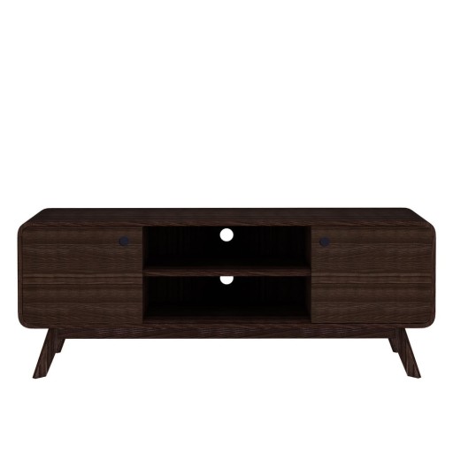 Masă TV în culoare naturală cu aspect de lemn de nuc 140x53 cm Cassie - Støraa