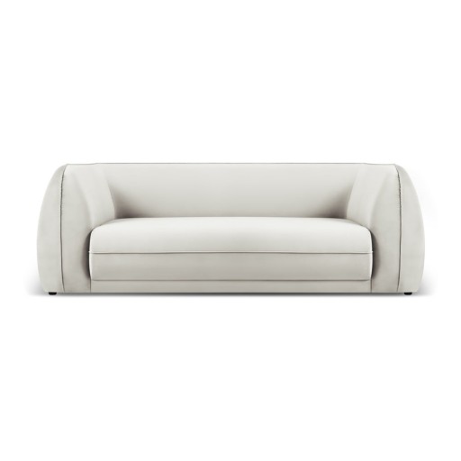 Canapea bej cu tapițerie din catifea 225 cm Lando – Micadoni Home