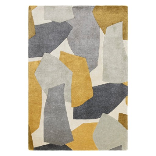 Covor galben ocru/gri handmade din fibre reciclate 160x230 cm Romy – Asiatic Carpets
