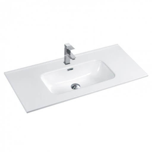 Lavoar baie incastrat alb 100 cm, dreptunghiular, Fluminia Siena