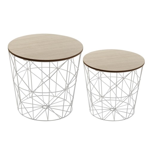 Set 2 masute de cafea Braxton, Versa, 40.5 x 40.5 x 41 cm, MDF