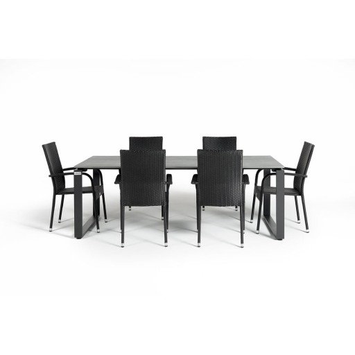 Set mobilier de grădină cu 6 scaune Le Bonom Strong, gri