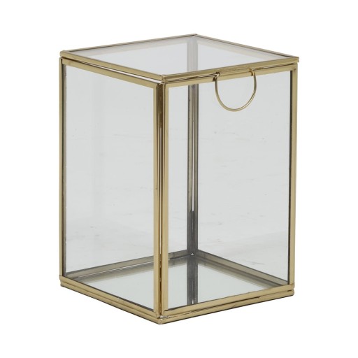 Cutie de depozitare aurie din sticlă decorativă Mirina – Light & Living
